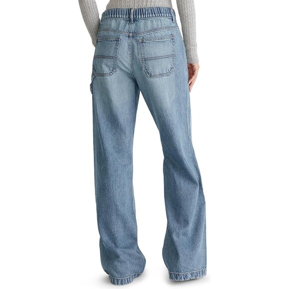 Womens Baggy Jean Tencel Cotton Small Short Relaxed Low Rise Casual - Picture 2 of 4